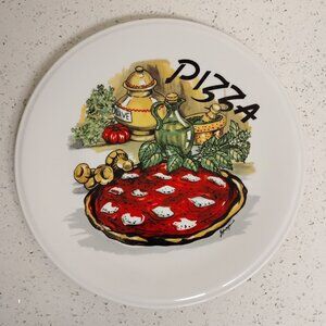 Vintage Pizza Plate made in Poland by Lubiana pottery